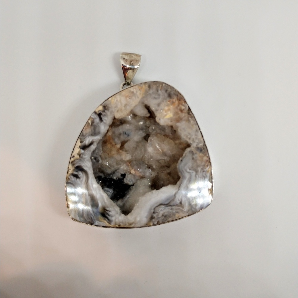 Gigantic Charles Albert Quartz Geode Pendant